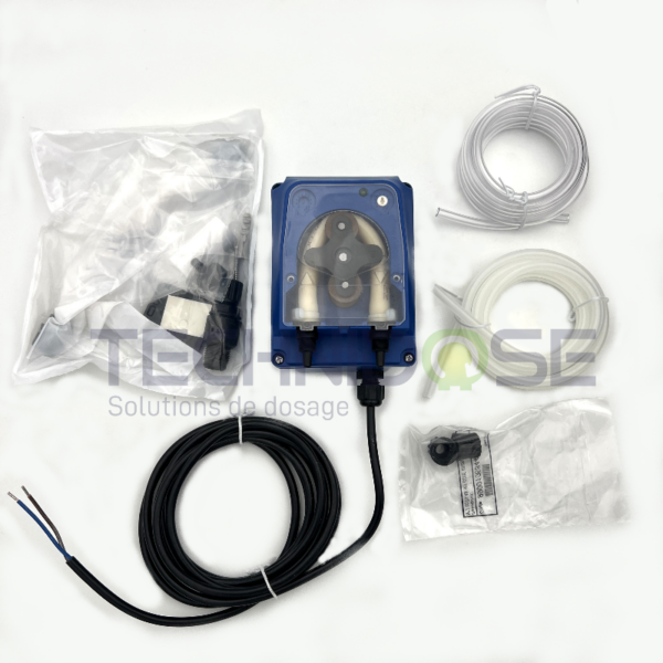 POMPE PERISTALTIQUE DEBIT VARIABLE SEKO PR4 4 L/H 1,5 BAR - SANTOPRENE - 230 Vac - KIT PISCINE