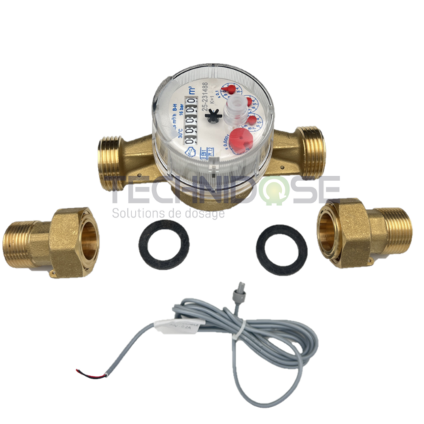 COMPTEUR TC1 DN20 3/4'' - 0,1 imp/litre (10 litres/imp) - 30°C