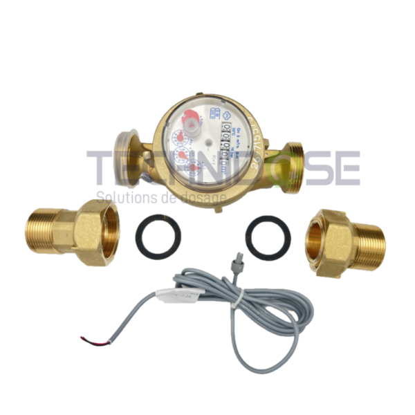 COMPTEUR TC1 DN40 1''1/2 - RACCORDS DN32 1''1/4 - 1 imp/litre - 30°C