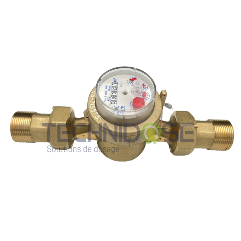 COMPTEUR TC1 DN40 1''1/2 - RACCORDS DN32 1''1/4 - 4 imp/litre - 30°C