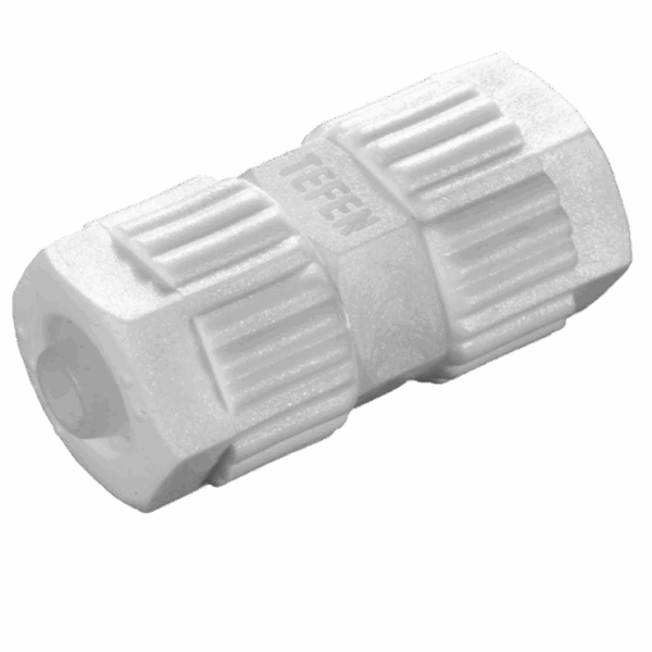 UNION TEFEN A COIFFE PVDF - POUR TUBE Øext 6mm / Øint 4mm