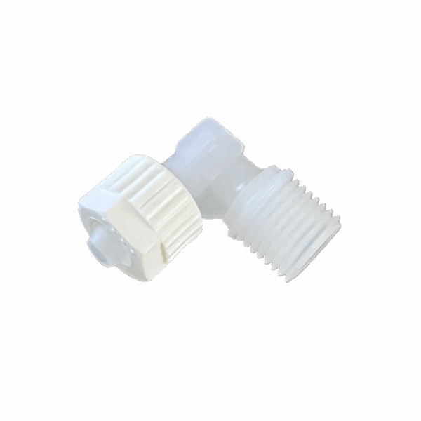 COUDE PVDF FILETE 3/8''Gm - COIFFE TUBE Øext 12mm /Øint 9mm