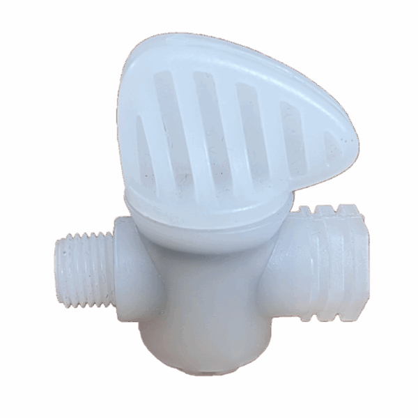VANNE DUALTECH PVDF - 1/4 TOUR 1/4''F-1/4''M - EPDM - BLANC