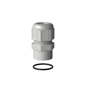PRESSE ETOUPE PLASTIQUE IP68 ISO32 RAL7035 GRIS- SERRAGE Ø 19 à 25 mm