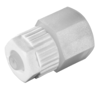 RACCORD FEMELLE PVDF A COIFFE 1/4''Gf BSPT TUBE Øext 6mm/ Øint 4mm
