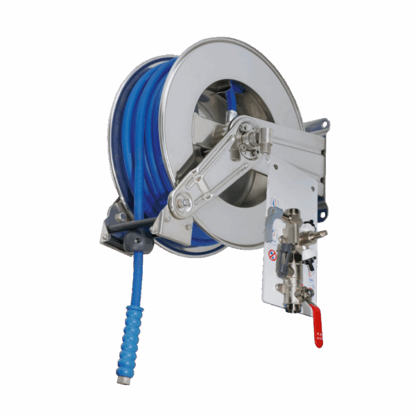 ENROULEUR INOX INDUSTRIE EAG AUTO 15M -COUDE INOX +KIT DOSAGE 2 PDTS