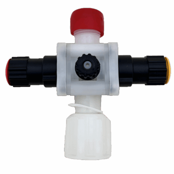 SOUPAPE MULTIFONCTION PVDF/FPM - RACCORD Ø 1/2'' - TUBE 4X6