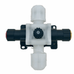 SOUPAPE MULTIFONCTION PVDF/EPDM CONNEX 4x6 ET 8x12 FIXATION MURALE