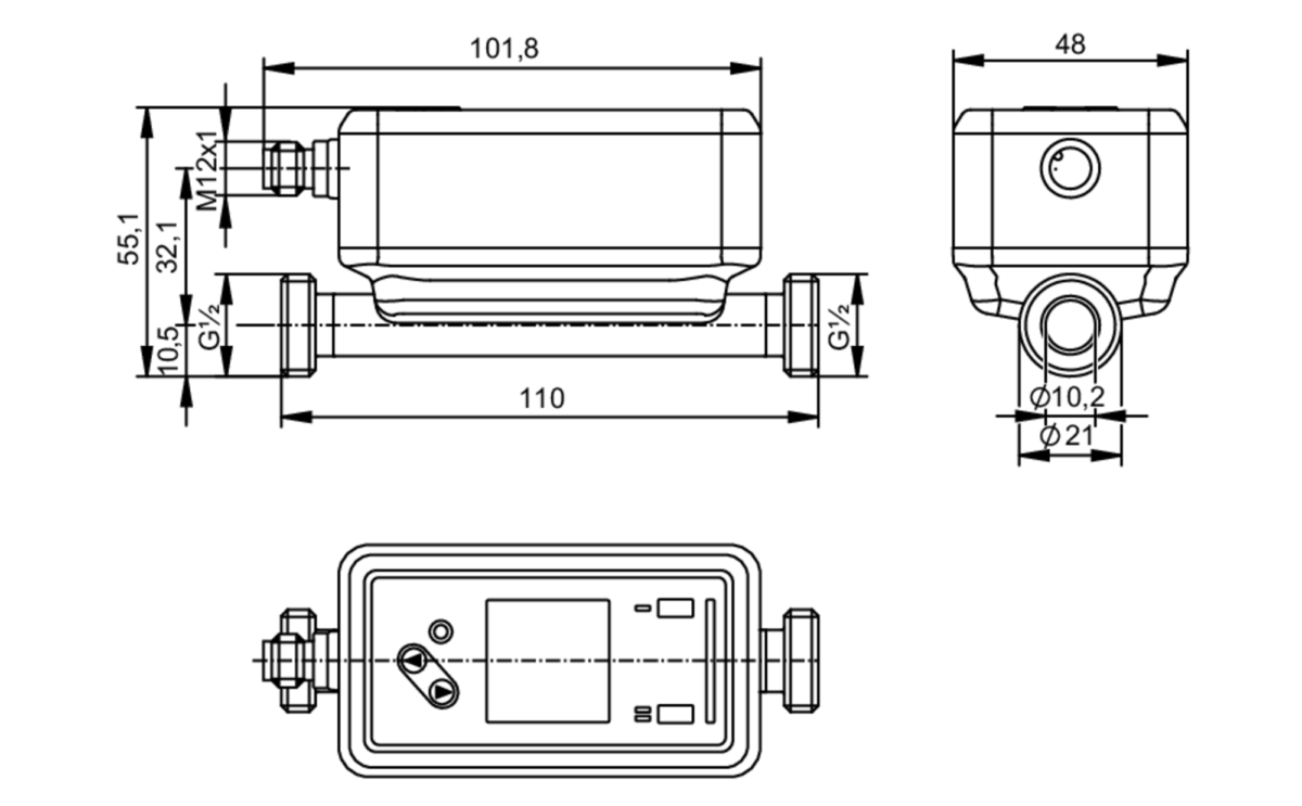 DEBITMETRE A ULTRASON SERIE SU 6020 - 3.9m3/H - 1/2'' Gm – Image 2