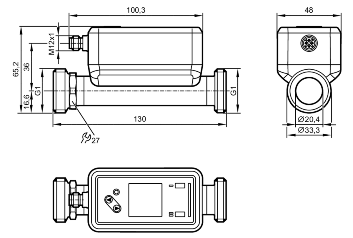 DEBITMETRE A ULTRASON SERIE SU 8020 - 14m3/H - 1'' Gm – Image 2