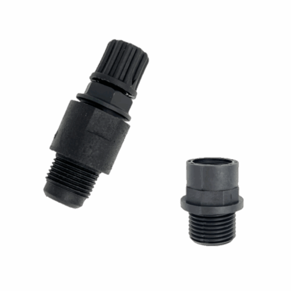 KIT CLAPET D'INJECTION PP A LEVRE + REDUCTION PVC  Gf 3/8''-Gm 1/2''