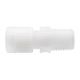 RACCORD MALE PVDF A COIFFE 1/4''NPT M TUBE Øext 8mm/ Øint 6mm