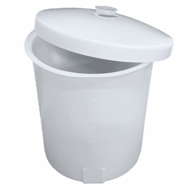 RESERVOIR PEHD VERTICAL CYNDRIQUE OUVERT + COUVERCLE - 100L