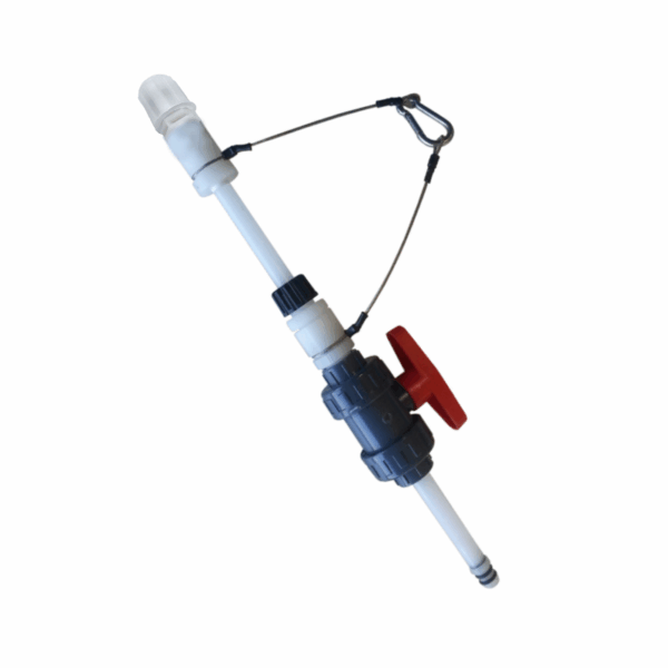 LANCE D'INJECTION PVDF/FPM - VANNE 1/2" Gm 4x6 PTFE- L=20cm - 10 BAR