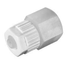 RACCORD FEMELLE PVDF A COIFFE 3/8''Gf BSPT TUBE Øext 10mm/ Øint 8mm