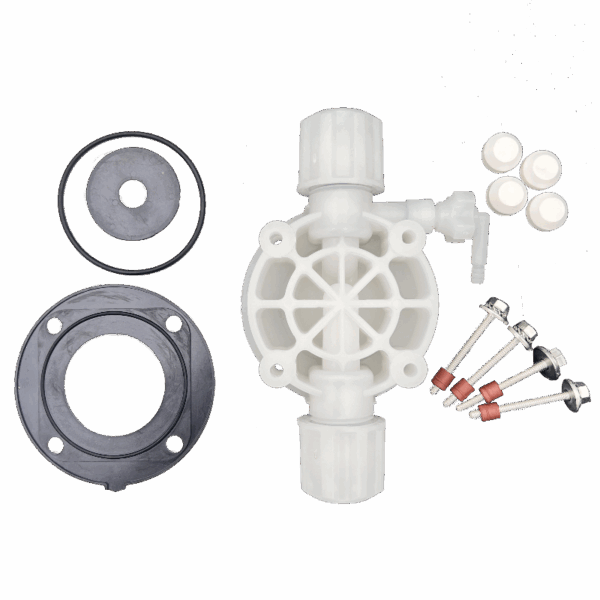 TETE DE POMPE COMPLETE TEKNA 803 PVDF/C/FPM
