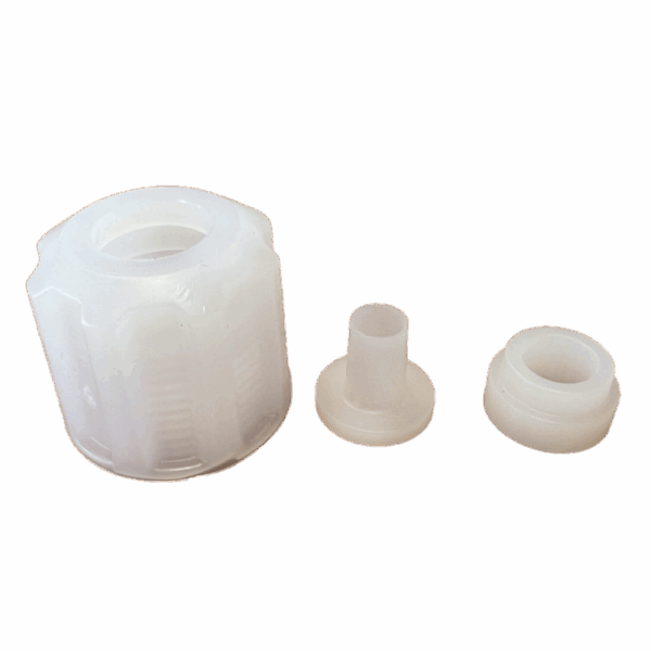 KIT ECROU PVDF RACCORD CYLINDRIQUE - FILETAGE 3/4''- TUBE PVDF Ø 8x10