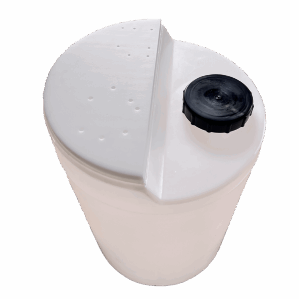 RESERVOIR PE SER-50 L EQUIPE AVEC DEMI-LUNE SOUDEE