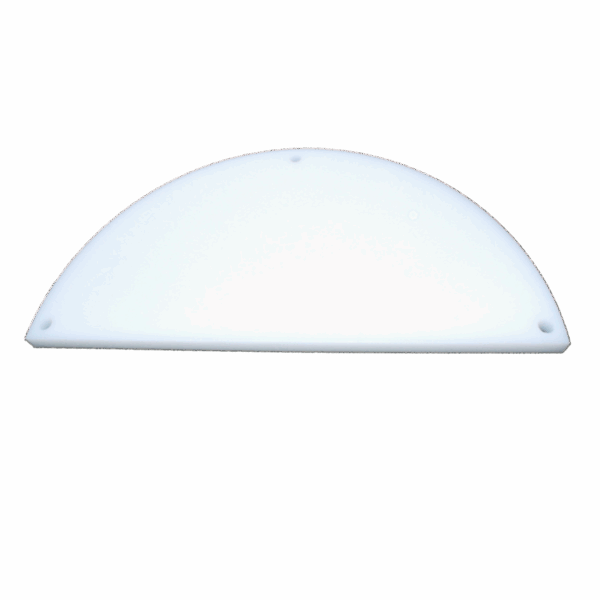 SML-100 SUPPORT DEMI-LUNE PVC BLANC - POUR SER-100  - Ep. 10mm