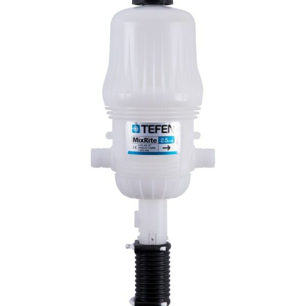 MixRite 2.5, 2.5 m3/h, 0.3%-2%, On/Off,  Gamme By-Pass interne, PVDF