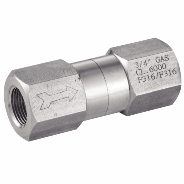 CLAPET D'INJECTION INOX 316/FKM - E/S = 1/4"Gf - 3 à 400 BAR