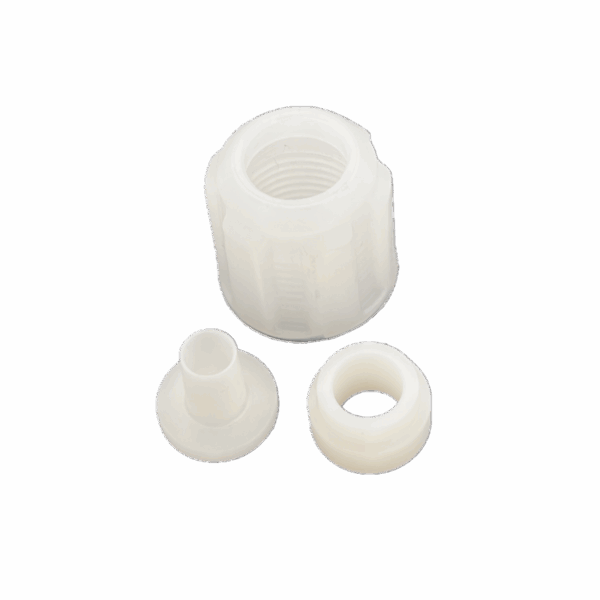 KIT ECROU RACC. CYLINDRIQUE - FILETAGE 1/2''Gm TUBE  8X10 PVDF/PTFE