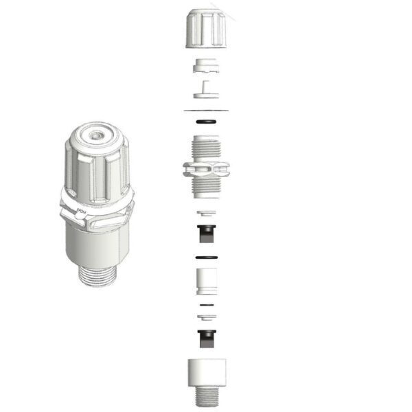 CLAPET A DOUBLE LEVRE pour TUBE 4x6 PVDF/EPDM