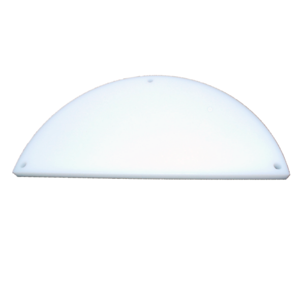 SML-100 SUPPORT DEMI-LUNE PVC BLANC - POUR SER-100  - Ep. 10mm