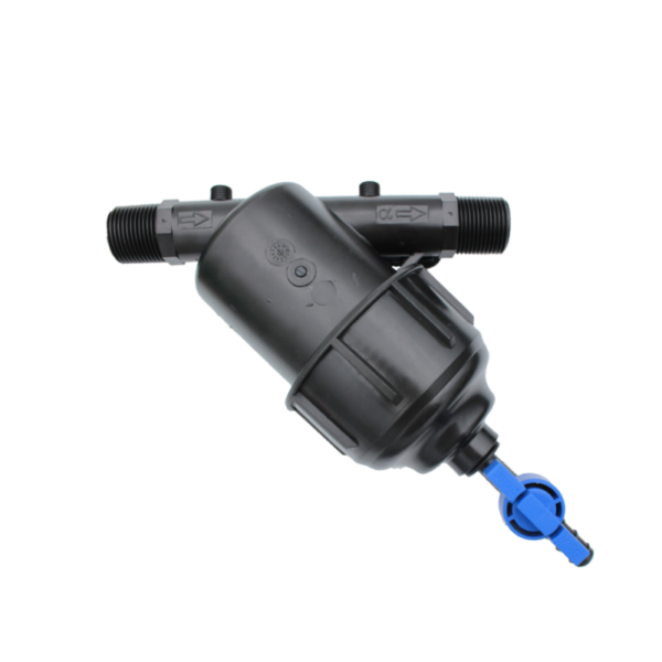 FILTRE PP 1'' + VANNE PURGE -  TAMIS INOX 120 MESH