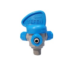 VANNE QUATROTECH 3 VOIES - E. 1/4''M- 3 S. COIFFE Ø6X8 PP - EPDM