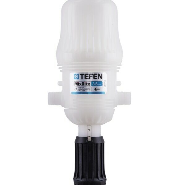 MixRite 3.5, 3.5 m3/h, 0.3%-2%, On/Off, Gamme By-Pass interne, PVDF