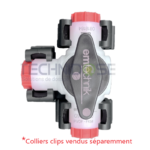 VANNE 3 VOIES EN L - PVDF/FKM/PTFE -PN10 - Gf 1/4'' - ØPASSAGE DN04 – Image 4