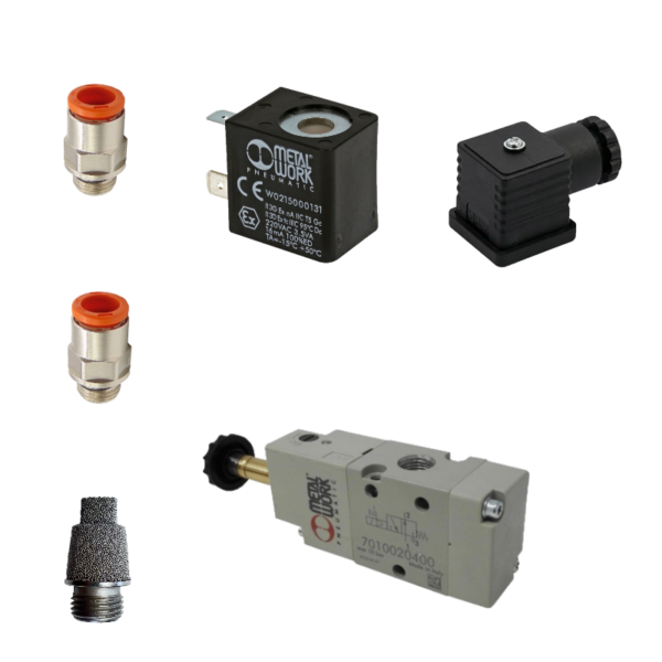 KIT ELECTROVANNE 240VAC NO - 3/2 +RACC + FILTRE