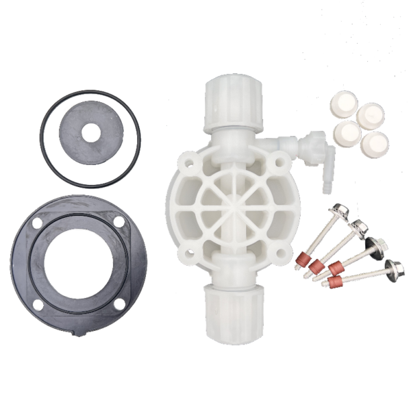 TETE DE POMPE COMPLETE TEKNA 803 PVDF/C/FPM