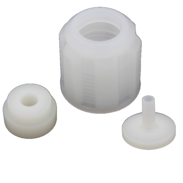 KIT ECROU PVDF RACC. CYLINDRIQUE - FILETAGE 1/2''TUBE PTFE/PVDF Ø4X6