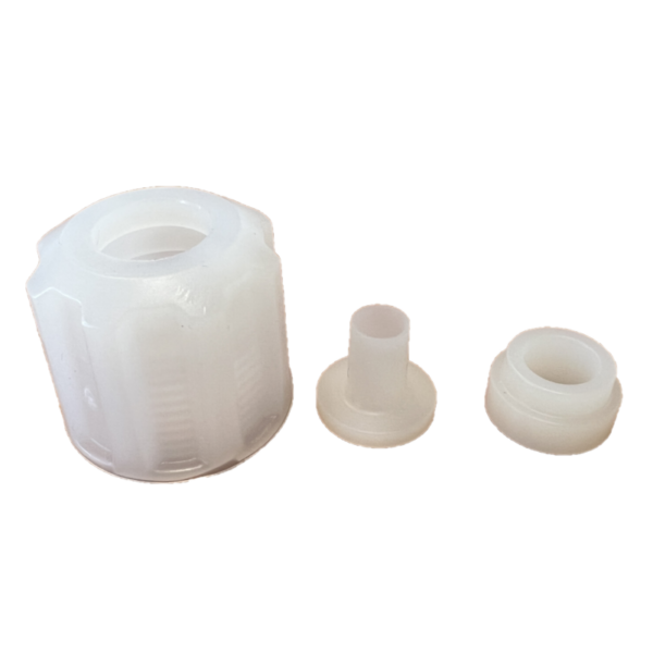 KIT ECROU PVDF RACCORD CYLINDRIQUE - FILETAGE 3/4''- TUBE PVDF Ø 8x10