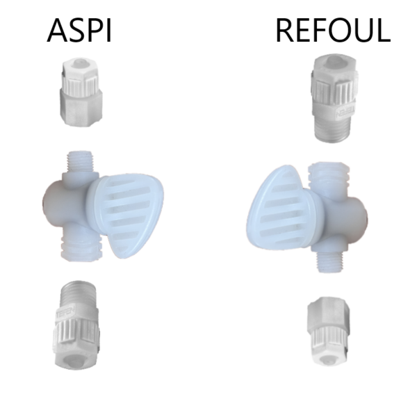 KIT ISOLATION VANNES PVDF/FPM - TUBE 4X6 ASPI/REFOUL PTFE/PVC/PEBD