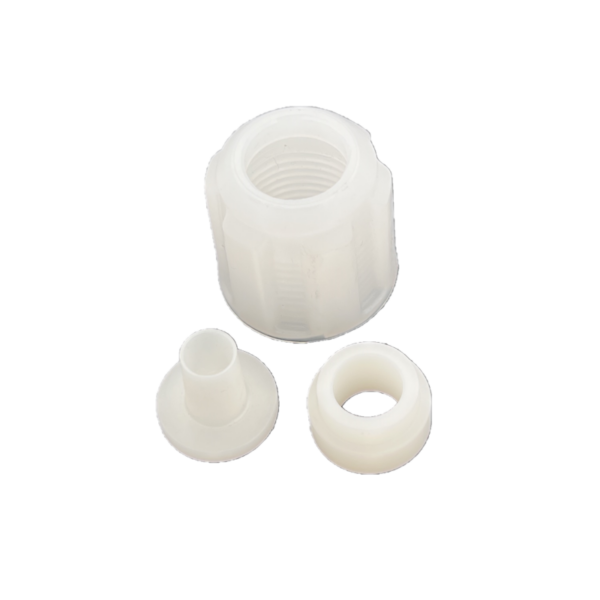 KIT ECROU RACC. CYLINDRIQUE - FILETAGE 1/2''Gm TUBE  8X10 PVDF/PTFE