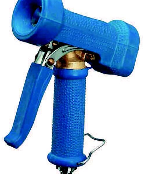 PISTOLET ANTI-CHOC BLEU LAITON EQUIPE AVEC EMBOUT RAPIDE