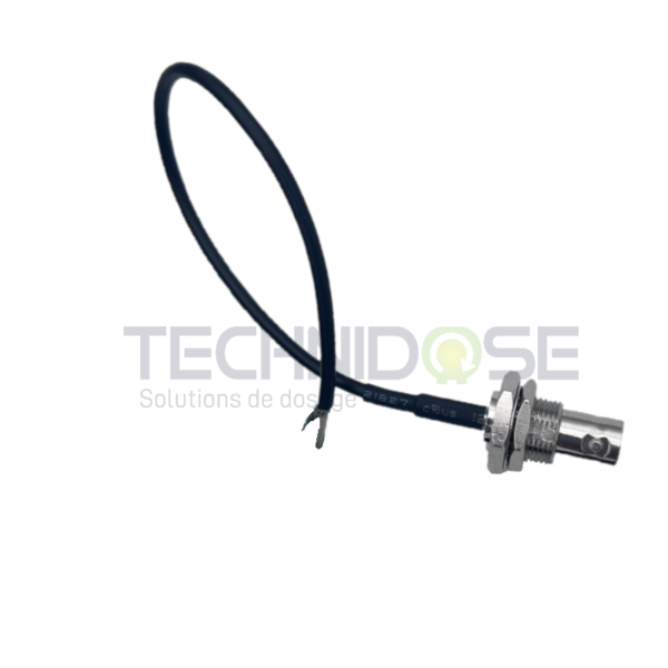 CONNECTEUR BNC FEMELLE PRE-CABLE COAXIAL - CIRCUIT VERS BOITIER