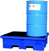 BAC RETENTION PALETTE 2 FUTS+CAILLEBOTIS - ACIER GALVA EPOXY