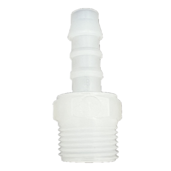 RACCORD DROIT MALE CANNELE PVDF - FILETE 1''Gm - Ø19mm