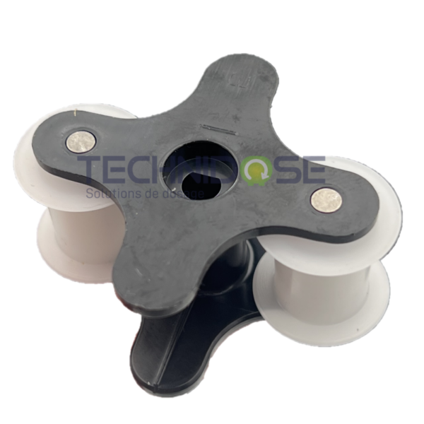 PORTE-GALETS DELRIN BLANC SEKO pour TUBE 3x7 Ø12.2 mm - 9900151048 / RIC0151080