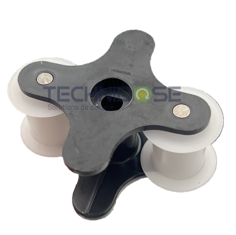 PORTE-GALETS DELRIN BLANC SEKO pour TUBE 3x7 Ø12.2 mm - 9900151048 / RIC0151080