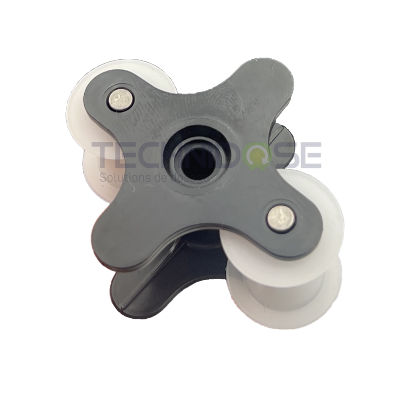 PORTE-GALETS DELRIN BLANC SEKO pour TUBE 3x7 Ø12.2 mm - 9900151048 / RIC0151080