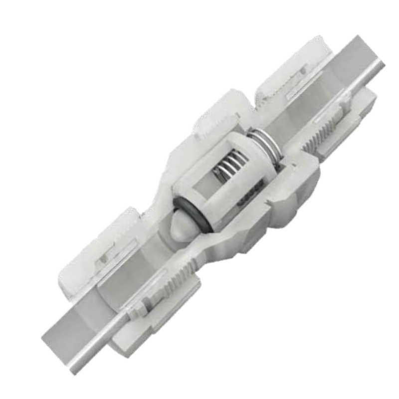 SOCV23B21-8.png CLAPET ANTI RETOUR A SIEGE CONIQUE PVDF/FKM 10 BAR - TUBE 6X8