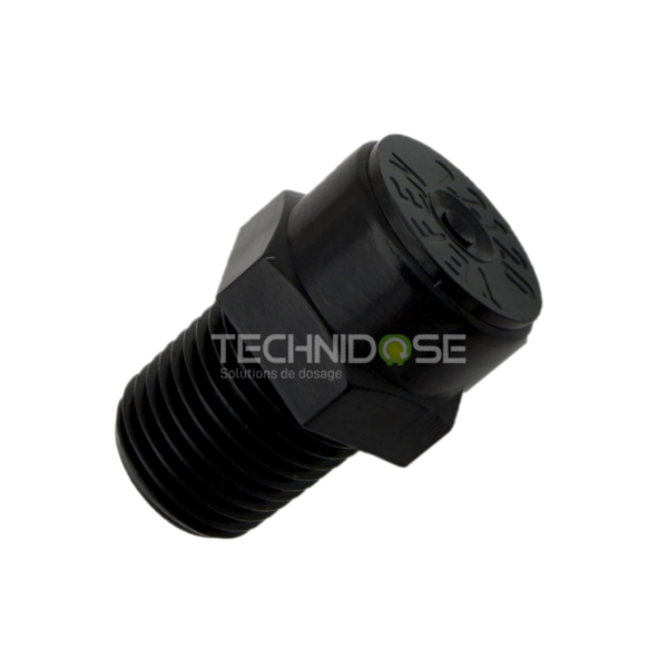 BUSE NOIRE PULVERISATION 120° ANTI-GOUTTE - ACETAL - 1/8"M NPT