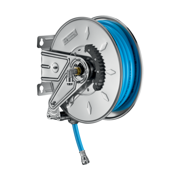 ENROULEUR INOX PREMIUM EAH AUTOMATIQUE - PASSAGE EAU LAITON -15M