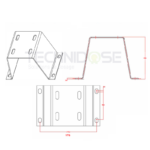 SOCLE DE FIXATION POMPE SEKO SPRING PETIT MODELE – H=130mm