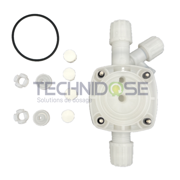 CORPS DE POMPE PVDF/FPM/CER D68 1/2'' GM/POMPE 1-15 L/H